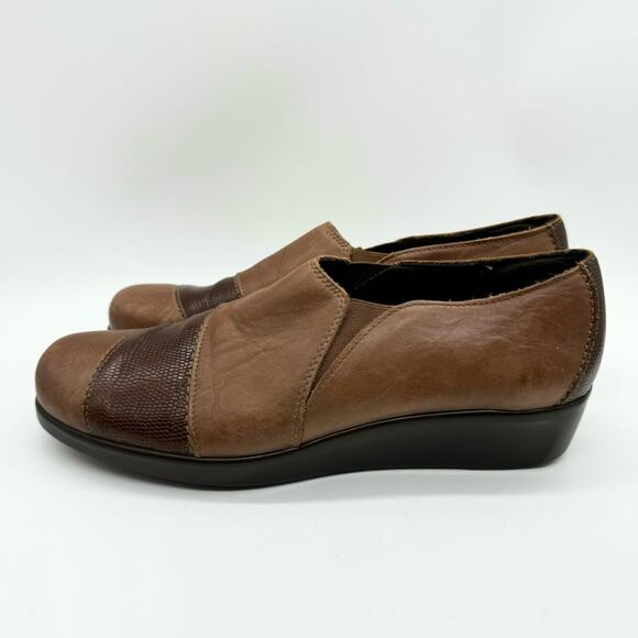 SAS Nora Slip On Comfort Shoe Loafer In Auburn/Lizard Brown 9.5 Office Minimal - Picture 7 of 11